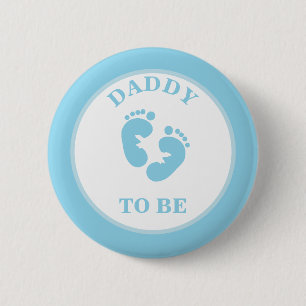 Badge Rond 5 Cm Bouton Pinback de Papa to Be (Garçon)