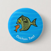 Badge Rond 5 Cm Bouton Pinback de poisson taureau (Devant)