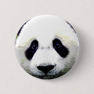 Badge Rond 5 Cm Bouton Pinback des yeux de l'ours du panda