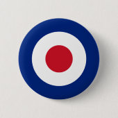 Badge Rond 5 Cm Bouton Pinback MOD bleu rouge et blanc (Devant)