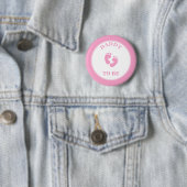 Badge Rond 5 Cm Bouton Pinback papa to Be (Fille) (En situation)