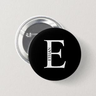 Badge Rond 5 Cm Bouton Pinback pour le monogramme et le nom person
