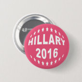 Badge Rond 5 Cm Bouton Pinback rose 2,25 pouces Hillary Clinton 20 (Devant & derrière)