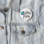 Badge Rond 5 Cm Bouton Pinback sans gluten (En situation)