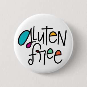 Badge Rond 5 Cm Bouton Pinback sans gluten