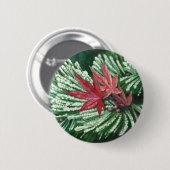 Badge Rond 5 Cm Bouton Pine Neige (Devant & derrière)