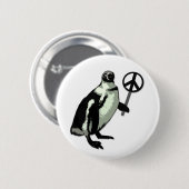 Badge Rond 5 Cm Bouton Pingouin Paix (Devant & derrière)