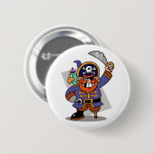 Badge Rond 5 Cm Bouton Pirate (Devant & derrière)