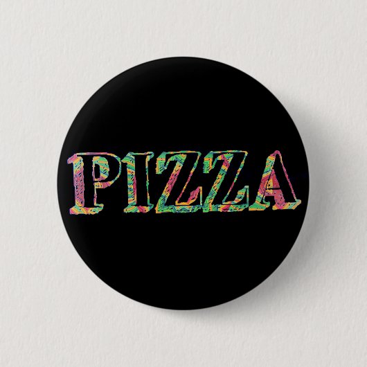 Badge Rond 5 Cm Bouton Pizza (Devant)
