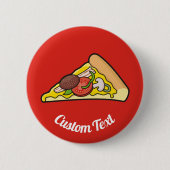 Badge Rond 5 Cm Bouton Pizza Slice (Devant)
