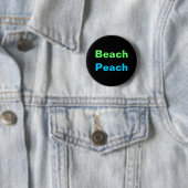 Badge Rond 5 Cm Bouton PLAGE PEACH (En situation)