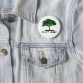 Badge Rond 5 Cm Bouton plante arrière d'une broche d'arbre (En situation)