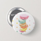 Badge Rond 5 Cm Bouton points Macarons (Devant & derrière)