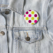 Badge Rond 5 Cm Bouton pois (En situation)