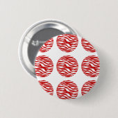Badge Rond 5 Cm Bouton Pois d'impression Zebra (Devant & derrière)