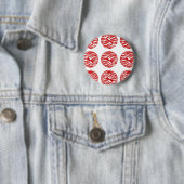 Badge Rond 5 Cm Bouton Pois d'impression Zebra (En situation)