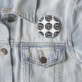Badge Rond 5 Cm Bouton Pois d'impression Zebra (En situation)