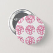 Badge Rond 5 Cm Bouton Pois d'impression Zebra (Devant & derrière)