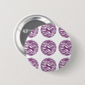 Badge Rond 5 Cm Bouton Pois d'impression Zebra (Devant & derrière)