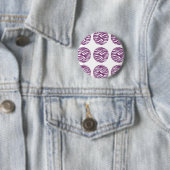 Badge Rond 5 Cm Bouton Pois d'impression Zebra (En situation)
