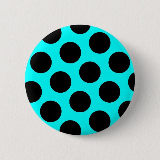 Badge Rond 5 Cm Bouton Pois noir (Devant)