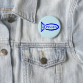 Badge Rond 5 Cm Bouton Poisson de l'étoile de Poissons (En situation)