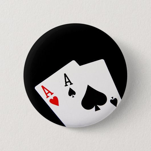 Badge Rond 5 Cm Bouton Poker Aces (Devant)