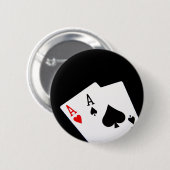 Badge Rond 5 Cm Bouton Poker Aces (Devant & derrière)