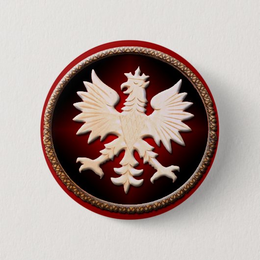 Badge Rond 5 Cm Bouton polonais d'Eagle (Devant)