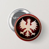 Badge Rond 5 Cm Bouton polonais d'Eagle (Devant & derrière)