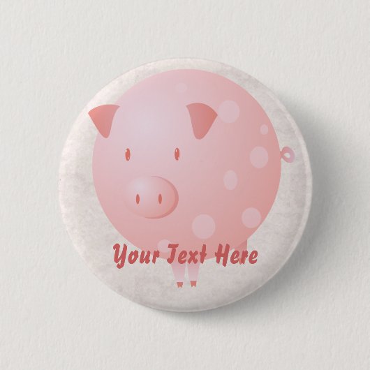 Badge Rond 5 Cm Bouton porcin rose (Devant)
