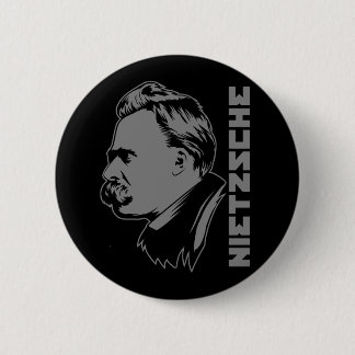 Badge Rond 5 Cm Bouton Portrait Frederich Nietzsche
