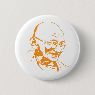 Badge Rond 5 Cm Bouton Portrait Mahatma Gandhi