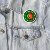 Badge Rond 5 Cm Bouton Portugal Lisbonne (En situation)