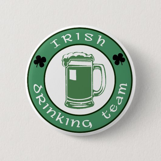 Badge Rond 5 Cm Bouton potable irlandais d'équipe (Devant)