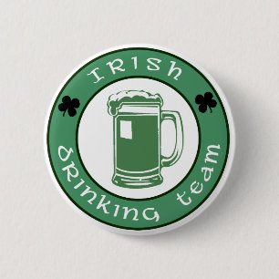 Badge Rond 5 Cm Bouton potable irlandais d'équipe