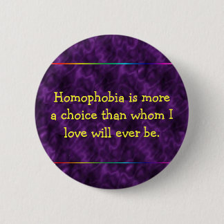 Badge Rond 5 Cm Bouton pourpre d'Anti-homophobe