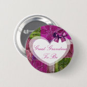 Badge Rond 5 Cm Bouton pourpre de baby shower d'édredon de grande (Devant & derrière)