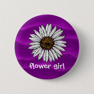 Badge Rond 5 Cm Bouton pourpre de demoiselle de honneur