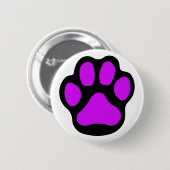 Badge Rond 5 Cm Bouton pourpre de patte (Devant & derrière)