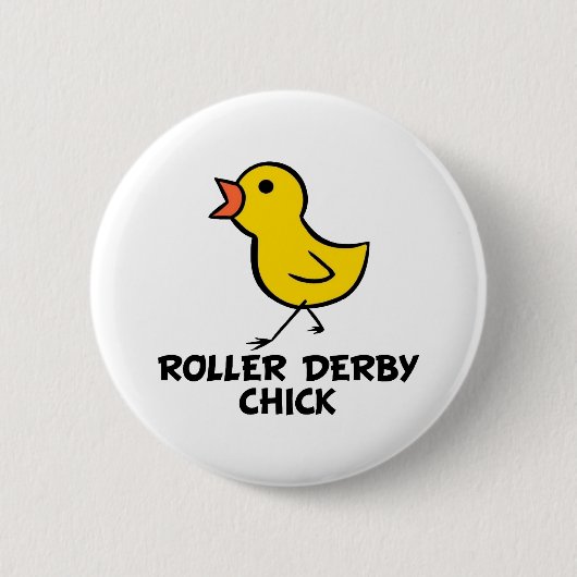 Badge Rond 5 Cm Bouton poussoir Derby Roller (Devant)