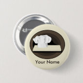 Badge Rond 5 Cm Bouton Précédent de l'épingle du chef (Devant & derrière)