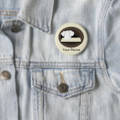Badge Rond 5 Cm Bouton Précédent de l'épingle du chef (En situation)