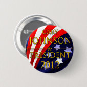 Badge Rond 5 Cm Bouton présidentiel de Gary Johnson 2012 (Devant & derrière)