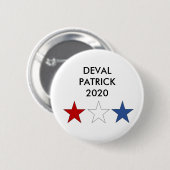 Badge Rond 5 Cm Bouton présidentiel DEVAL PATRICK 2020 (Devant & derrière)
