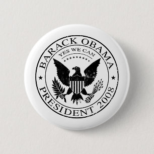 Badge Rond 5 Cm Bouton présidentiel du joint 2008 de Barack Obama