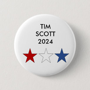 Badge Rond 5 Cm Bouton présidentiel Tim Scott 2024