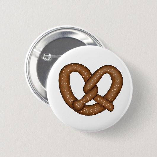 Badge Rond 5 Cm Bouton Pretzel (Devant & derrière)