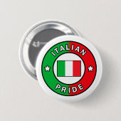 Badge Rond 5 Cm Bouton Pride italienne (Devant & derrière)