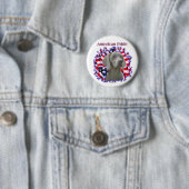 Badge Rond 5 Cm Bouton Pride Weimeraner (En situation)